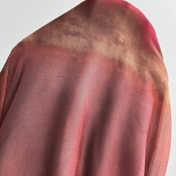 2025 Long Sleeve Maxi Dress Bodycon Ruched Natural Slim Fit TieDye Dress NWT S - Picture 5 of 6